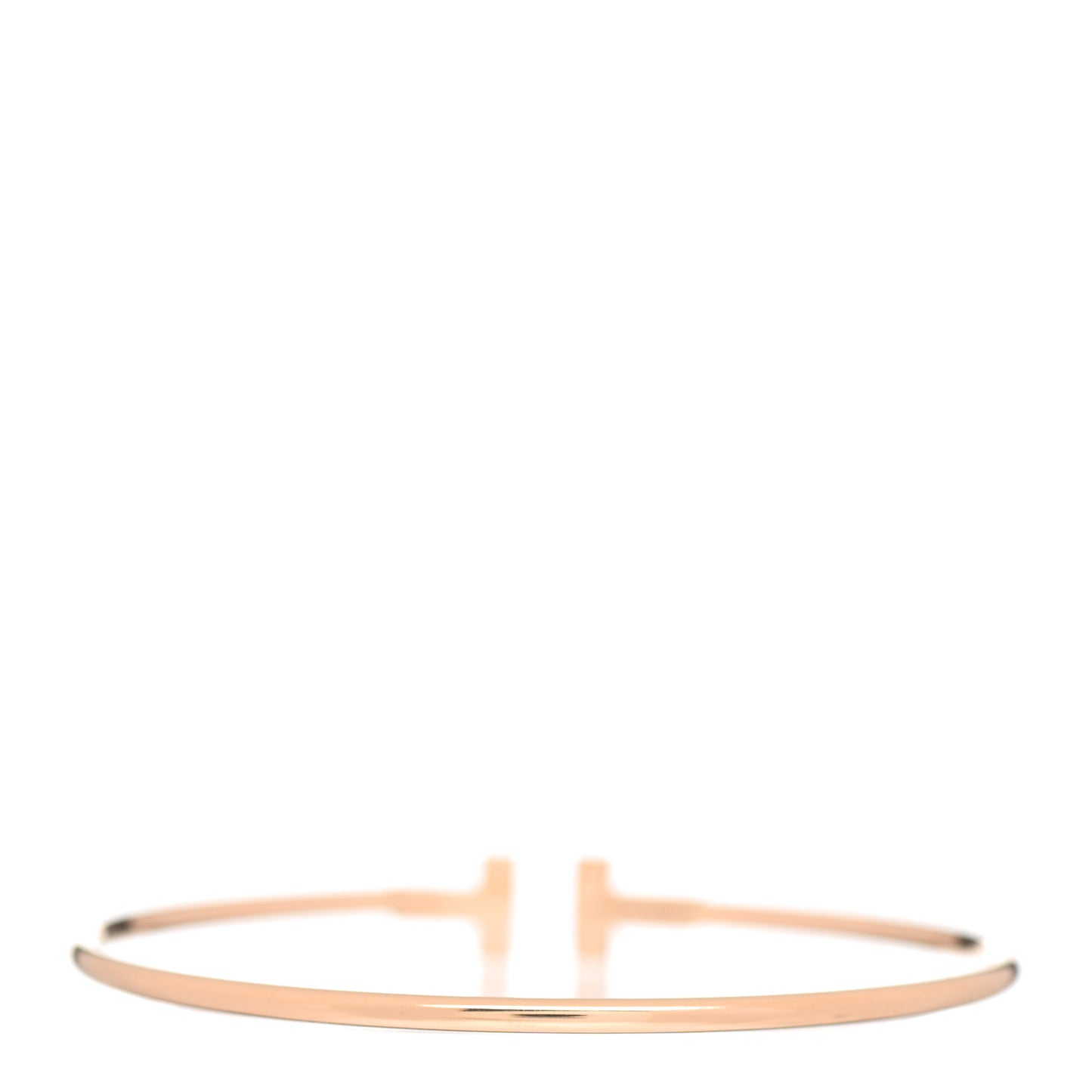 18K Rose Gold Narrow T Wire Bracelet