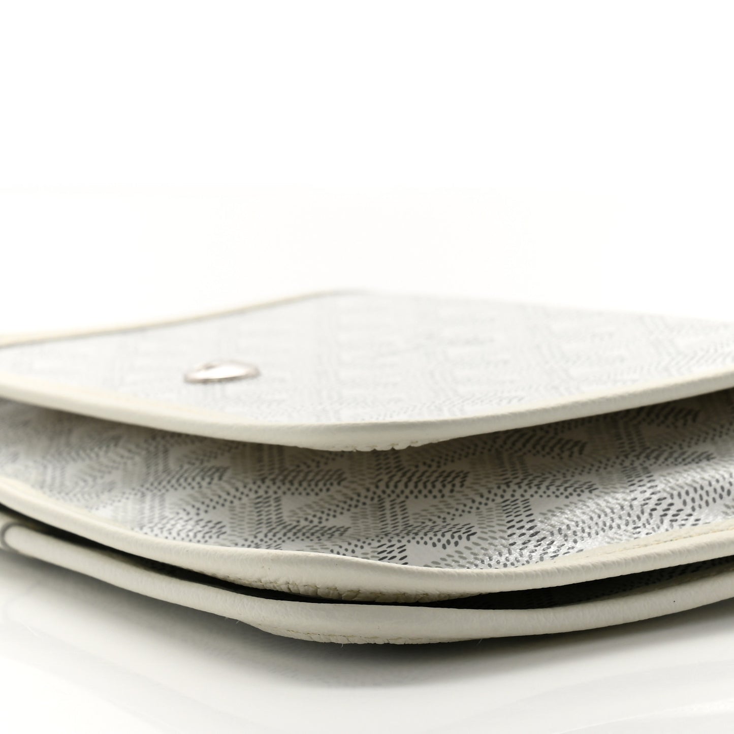 Goyardine Plumet Wallet Clutch White