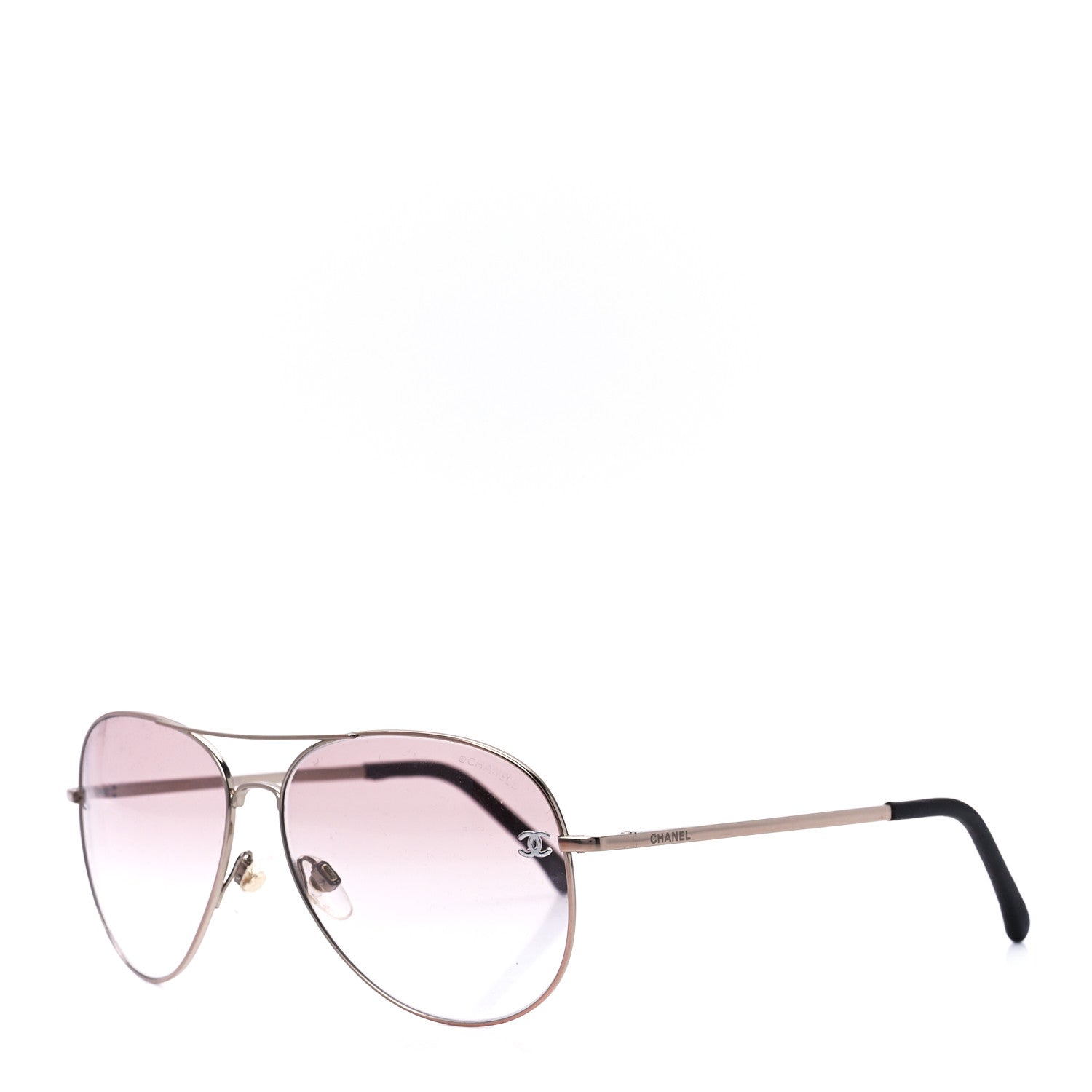Chanel Metal Aviator CC Sunglasses 4189-T-Q Pink 1 of 8