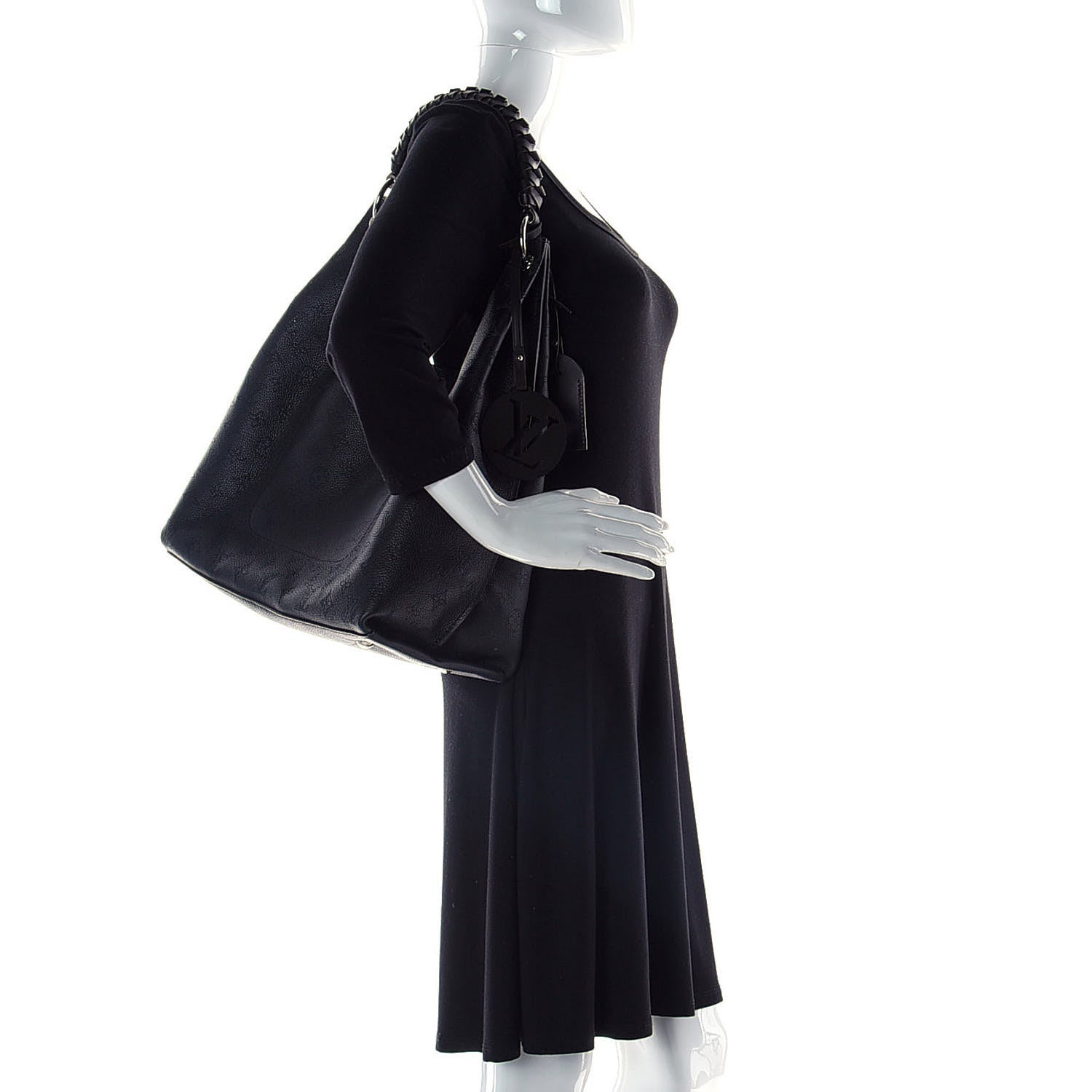 Louis Vuitton Mahina Beaubourg Hobo MM Black 2 of 10