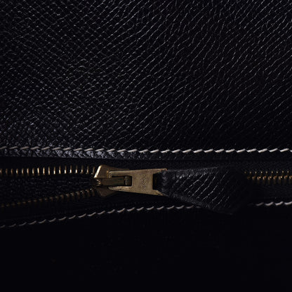 Hermes Veau Grain Lisse Kelly Sellier 32 Black 20 of 33