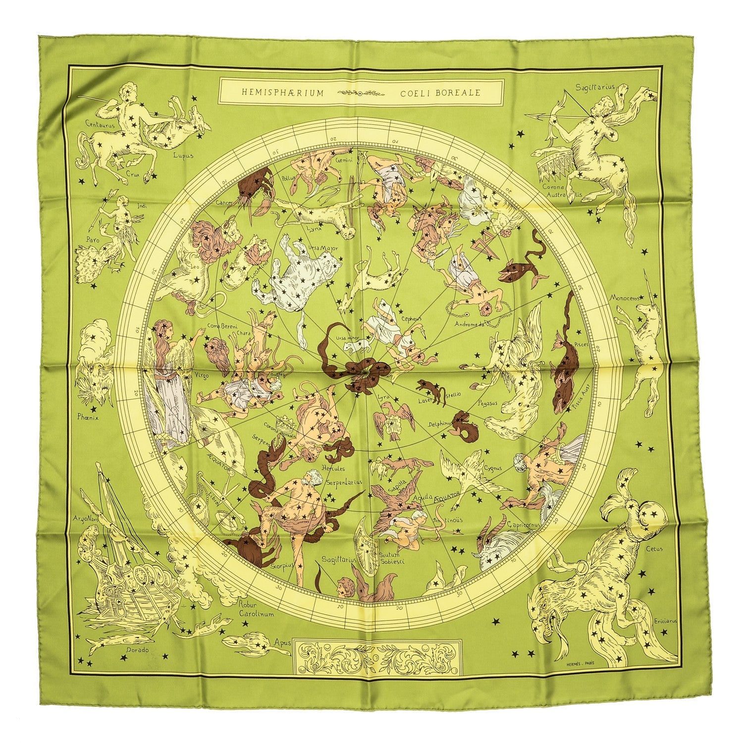 Hermes Silk Hemisphaerium Coeli Boreale Scarf 90 1 of 8