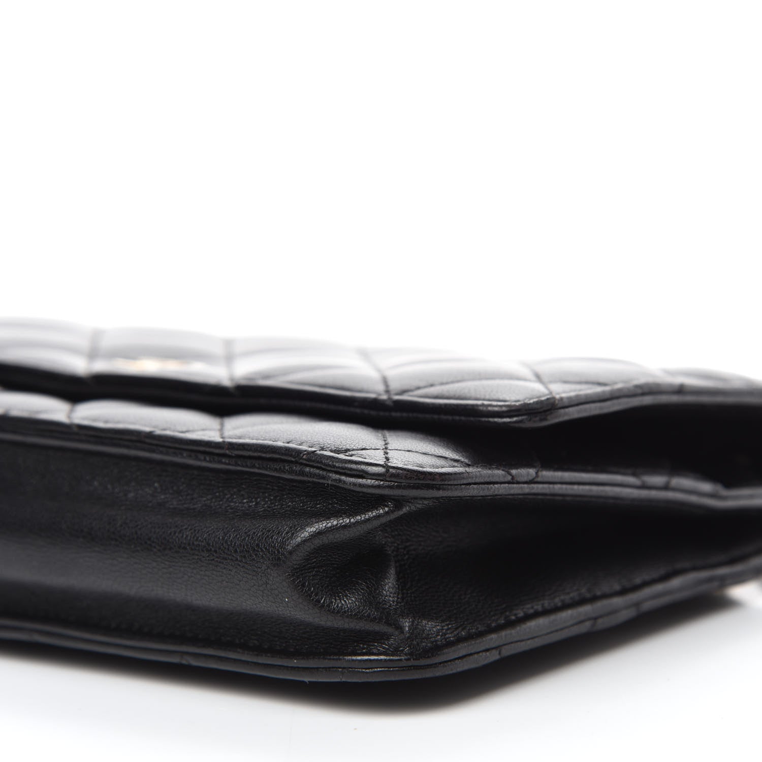 Chanel Lambskin Quilted Wallet On Chain WOC Black 7 of 13