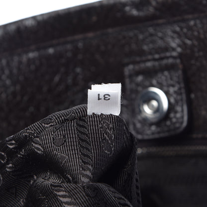 Prada Cervo Lux Chain Shoulder Bag Ebano 7 of 9