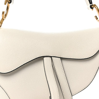 Christian Dior Grained Calfskin Saddle Bag White 8 of 11