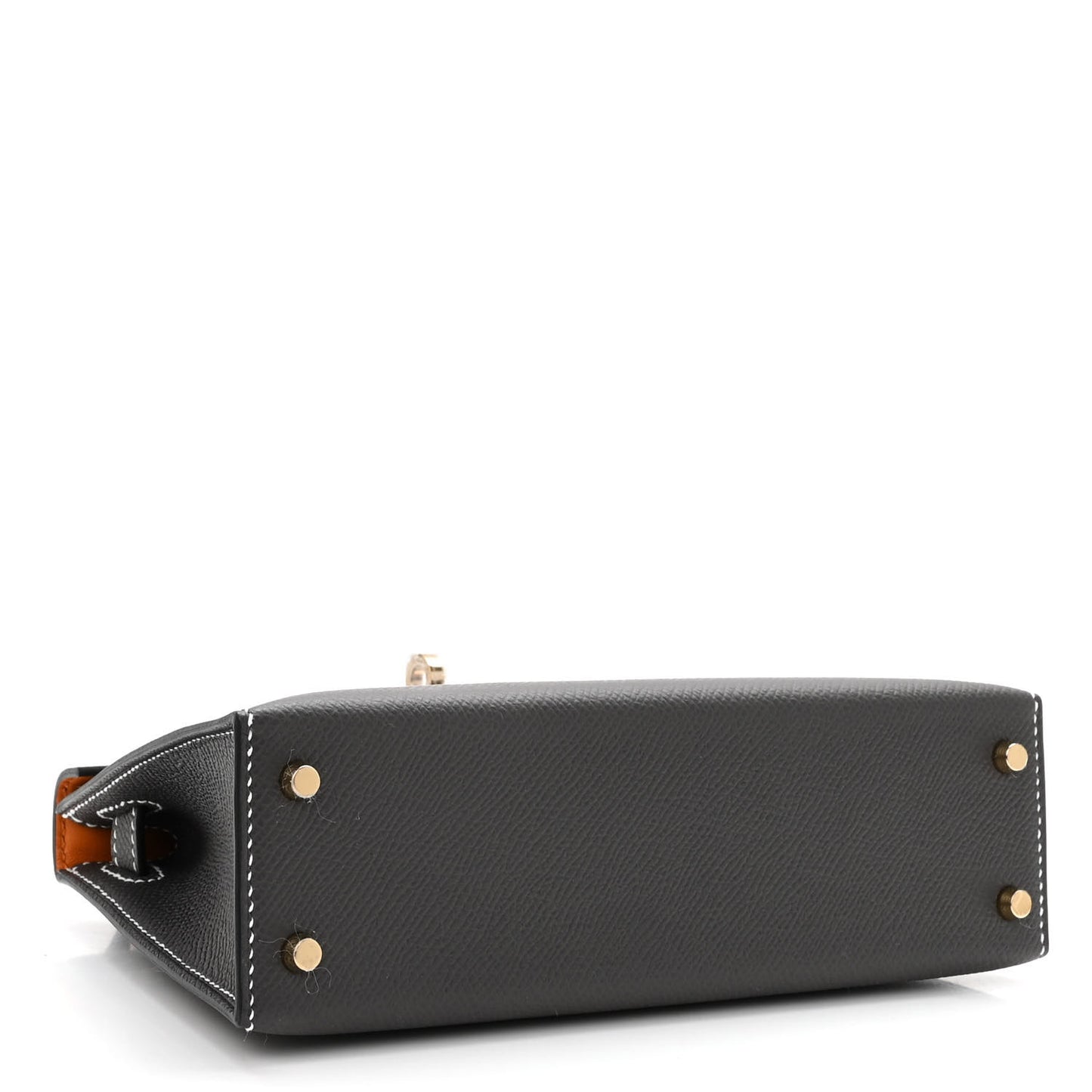 Epsom Horseshoe Mini Kelly Sellier 20 Graphite Orange