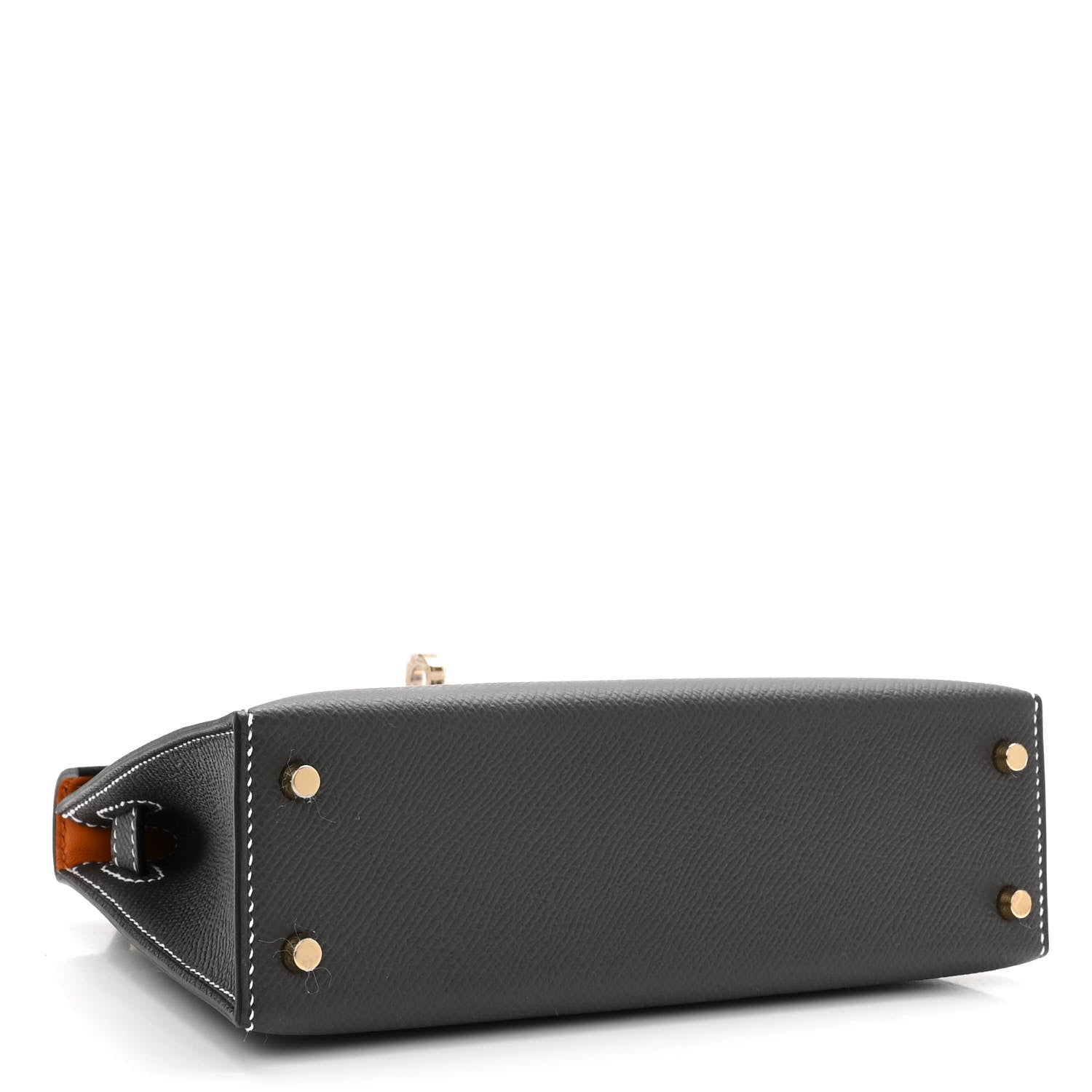 Hermes Epsom Horseshoe Mini Kelly Sellier 20 Graphite Orange 4 of 10