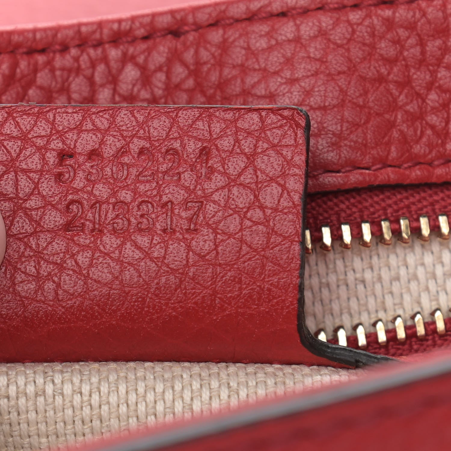Gucci Pebbled Calfskin Medium Soho Flap Crossbody Vibrant Red 8 of 11