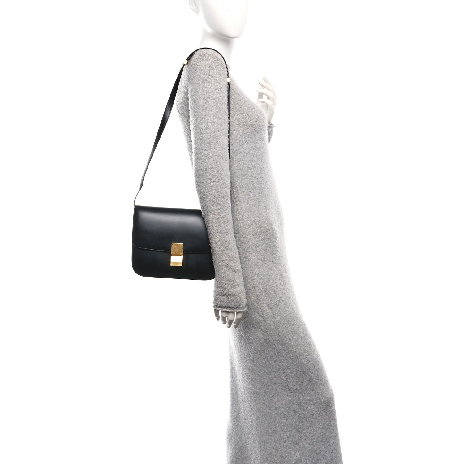 Celine Box Calfskin Medium Classic Box Flap Bag Black 2 of 10