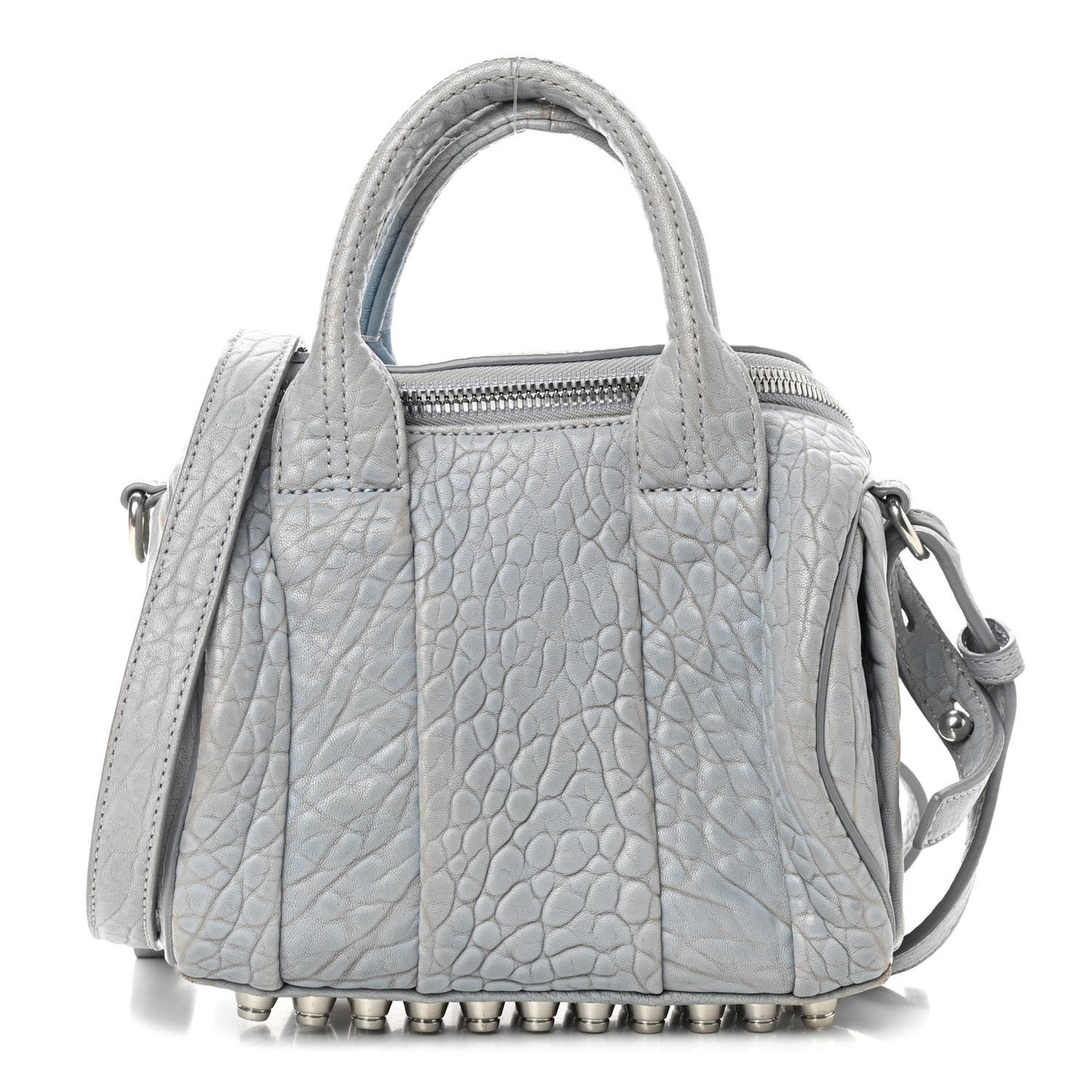Pebbled Lambskin Mini Rockie Carbon Rodhium Hardware