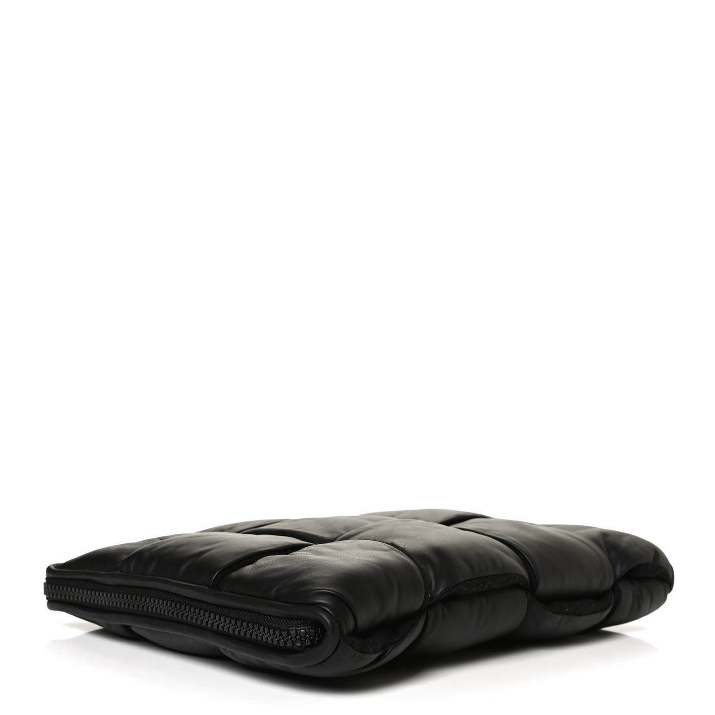 Calfskin Maxi Intrecciato Puffy Laptop Pouch Black