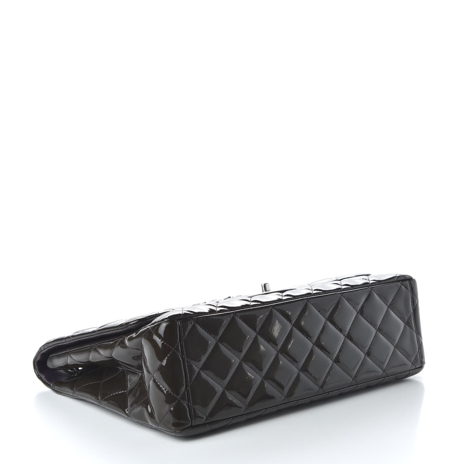 Chanel Patent Quilted Maxi Single Flap Dark Purple 4 of 11