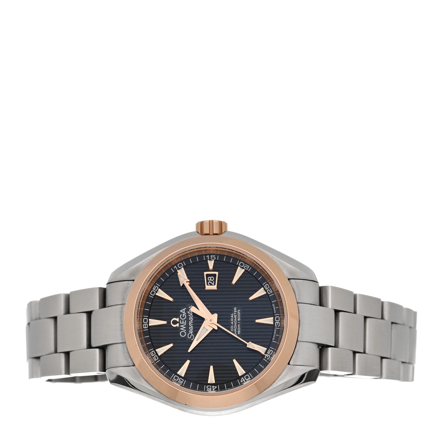 Stainless Steel 18K Red Gold 34mm Seamaster Aqua Terra Automatic Watch Black 231.20.34.20.01.003