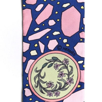 Hermes Silk La Danse Des Amazones Twilly Bleu Roy Vert Jaune 3 of 4