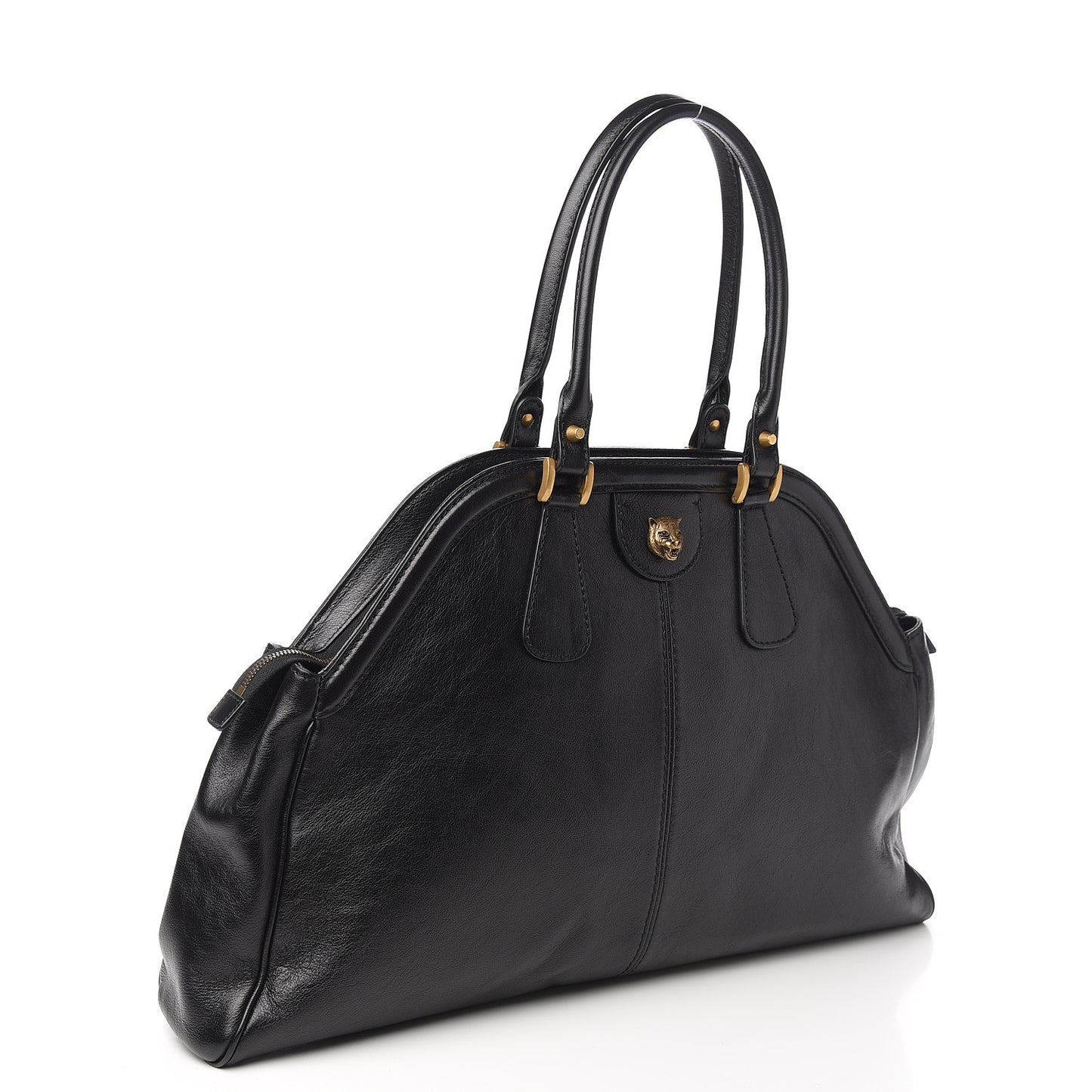 Calfskin Large Re(Belle) Top Handle Bag Black
