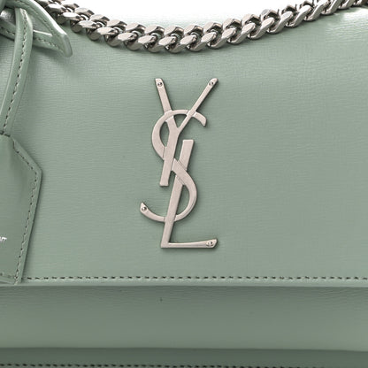 Saint Laurent Calfskin Small Monogram Sunset Vert Opaline 7 of 9