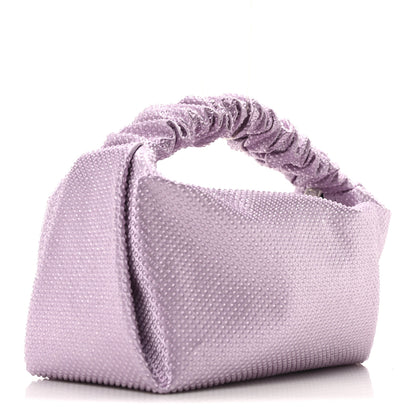 Alexander Wang Mesh Crystal Rhinestone Mini Scrunchie Clutch Winsome Orchid 3 of 10