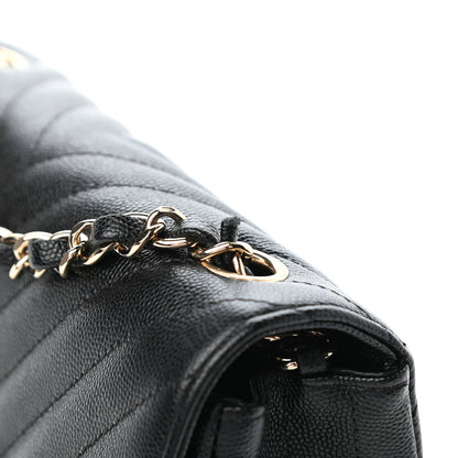 Chanel Caviar Chevron Quilted Mini Rectangular Flap Black 10 of 12