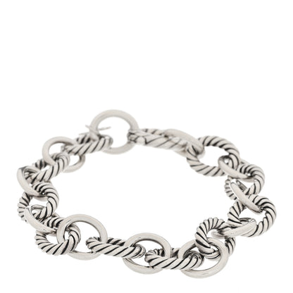 David Yurman Sterling Silver 10mm Medium Oval Link Bracelet 3 of 3