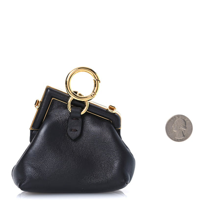 Fendi Shiny Nappa Nano Fendi First Bag Charm Ebano 2 of 5