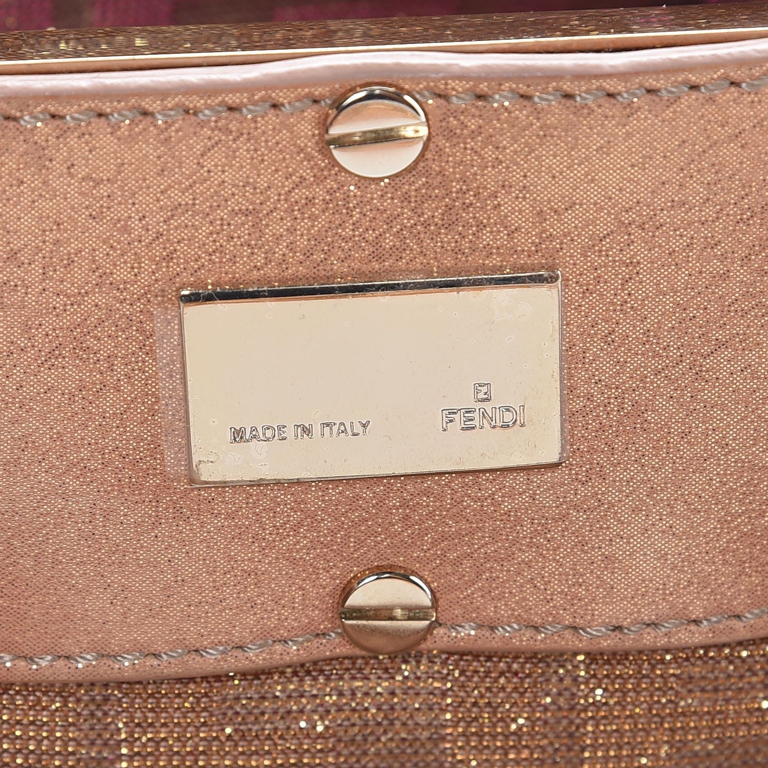 Fendi Metallic Lurex Zucca Mia Tote Arancio 6 of 7