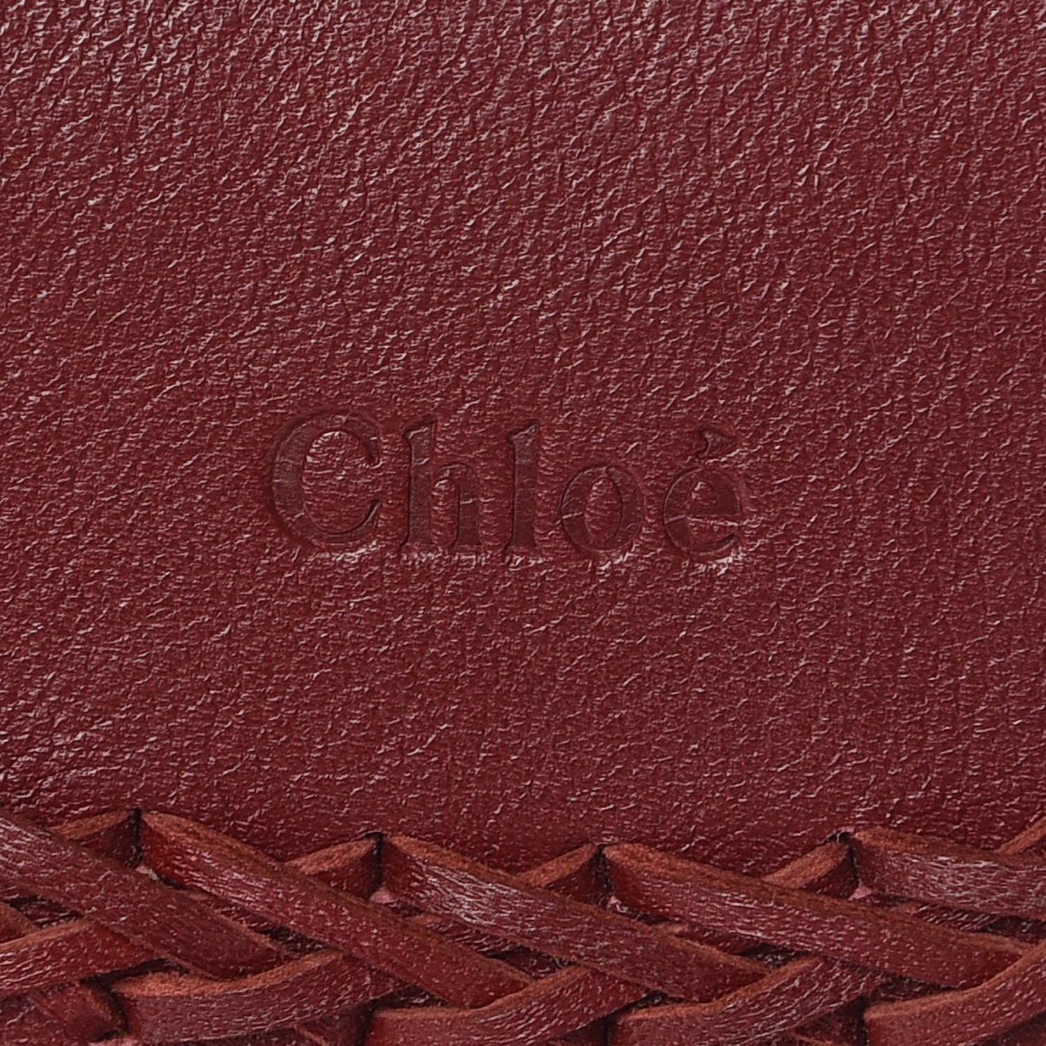 Chloe Calfskin Braided Small Hudson Shoulder Bag Sienna Red 6 of 8