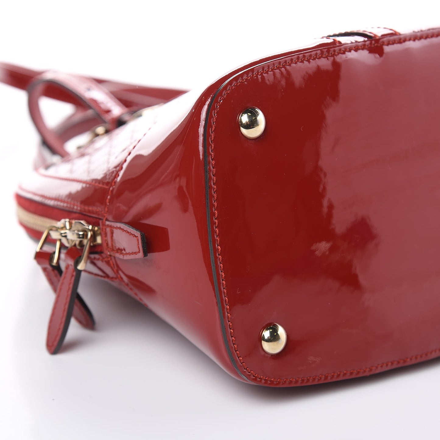 Patent Microguccissima Small Nice Top Handle Dome Bag Rose Bed