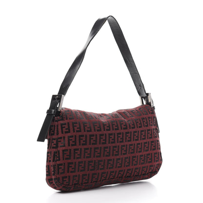Fendi Zucchino Baguette Red Black 3 of 15
