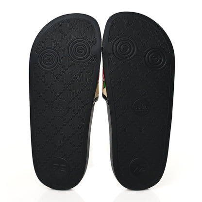 Gucci Canvas GG Apple Slide Sandals 35 Ivory Red Black 5 of 8
