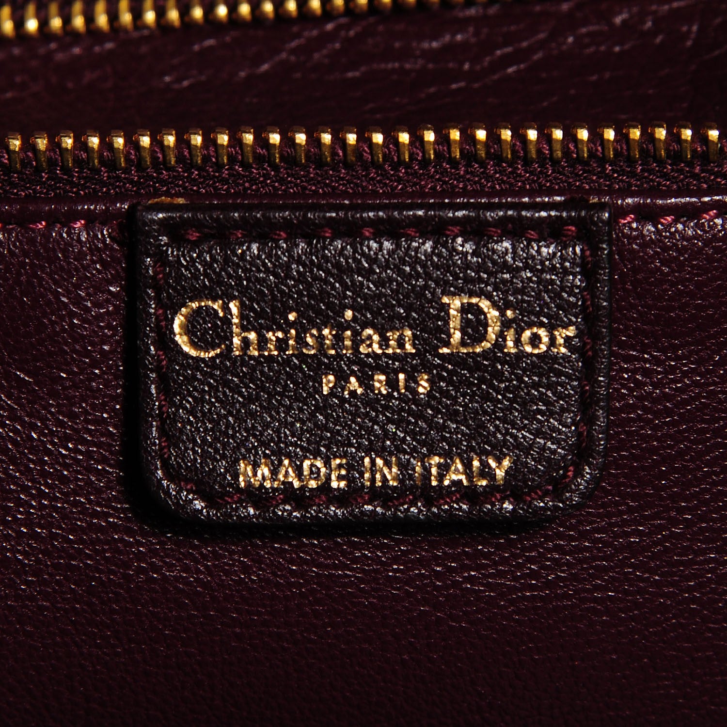Christian Dior Lambskin Woven Large Dior Soft Tote Burgundy 6 of 8