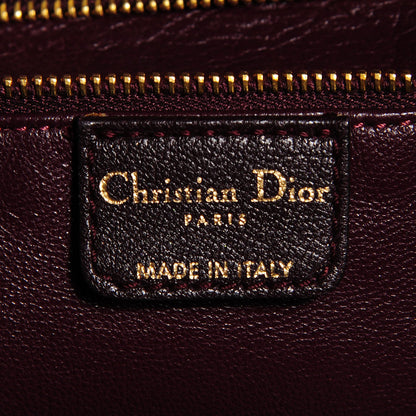 Christian Dior Lambskin Woven Large Dior Soft Tote Burgundy 6 of 8