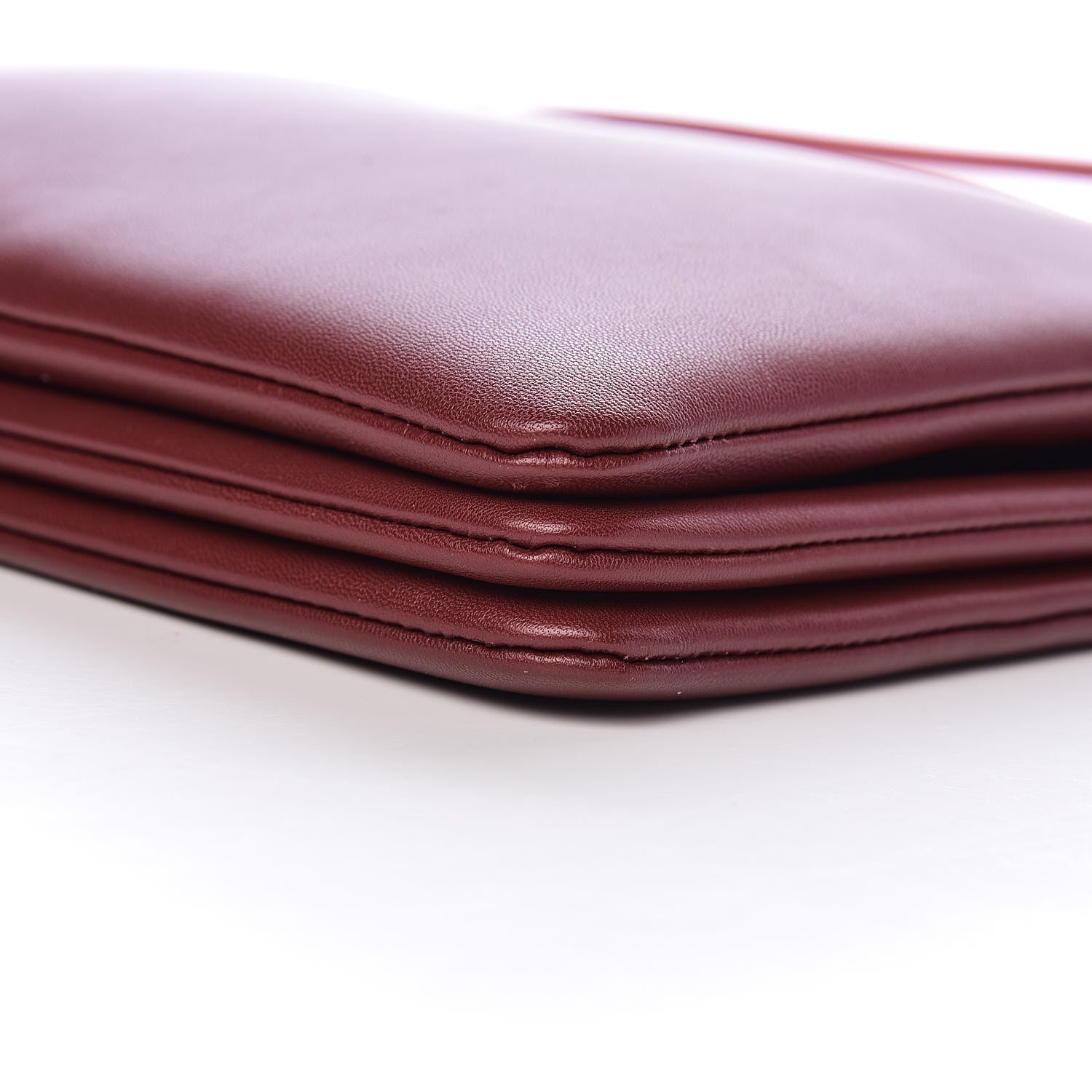 Celine Lambskin Large Trio Crossbody Bag Burgundy 10 of 11