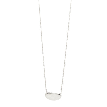 Tiffany Sterling Silver 25mm Elsa Peretti Bean Pendant Necklace 1 of 5