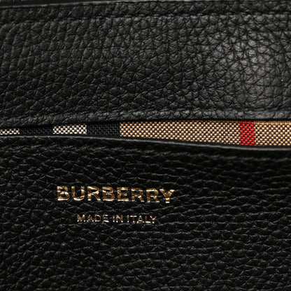 Burberry Grainy Calfskin Vintage Check Note Crossbody Bag Black 6 of 10