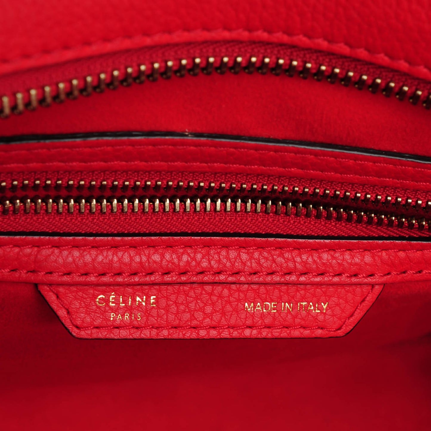 Drummed Calfskin Mini Luggage Coquelicot