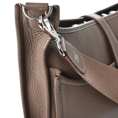 Hermes Taurillon Clemence Evelyne III PM Etoupe 9 of 9