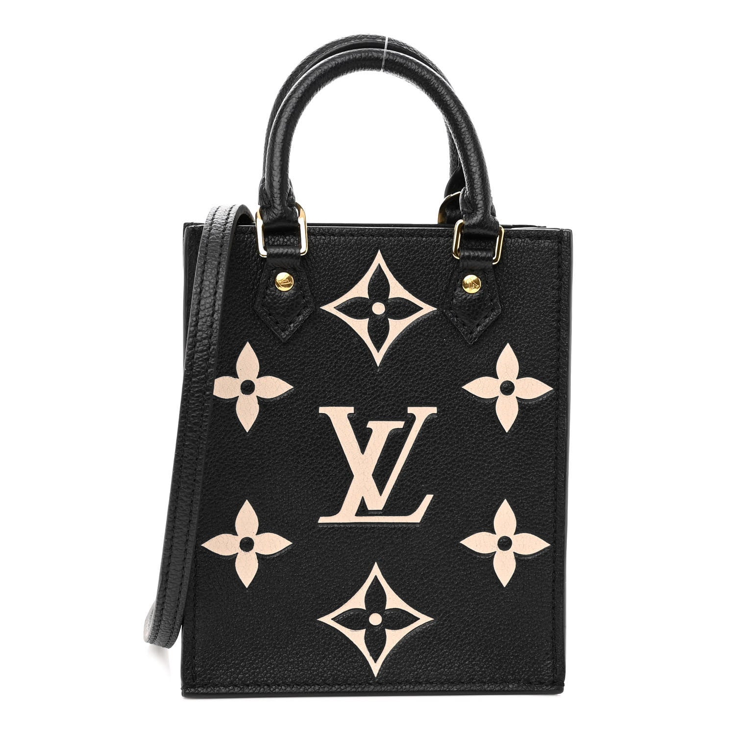 Louis Vuitton Empreinte Monogram Giant Petit Sac Plat Black Beige 1 of 9