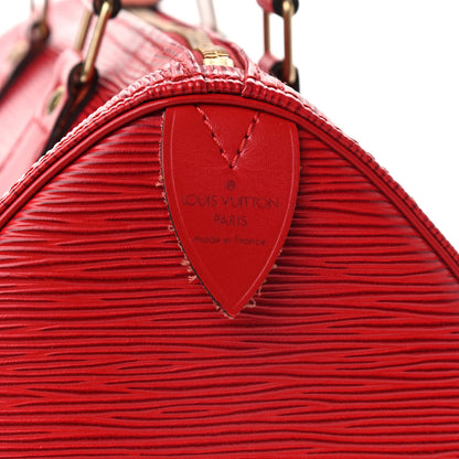 Louis Vuitton Epi Speedy 25 Castillan Red 6 of 10