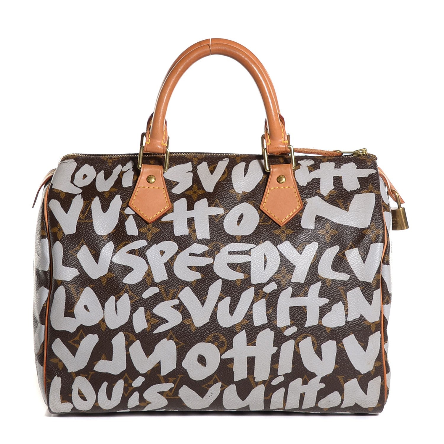 Louis Vuitton Monogram Graffiti Speedy 30 Silver 1 of 7