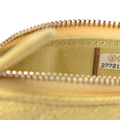 Chanel Iridescent Caviar Quilted Flap Zip Card Holder Yellow 6 of 7