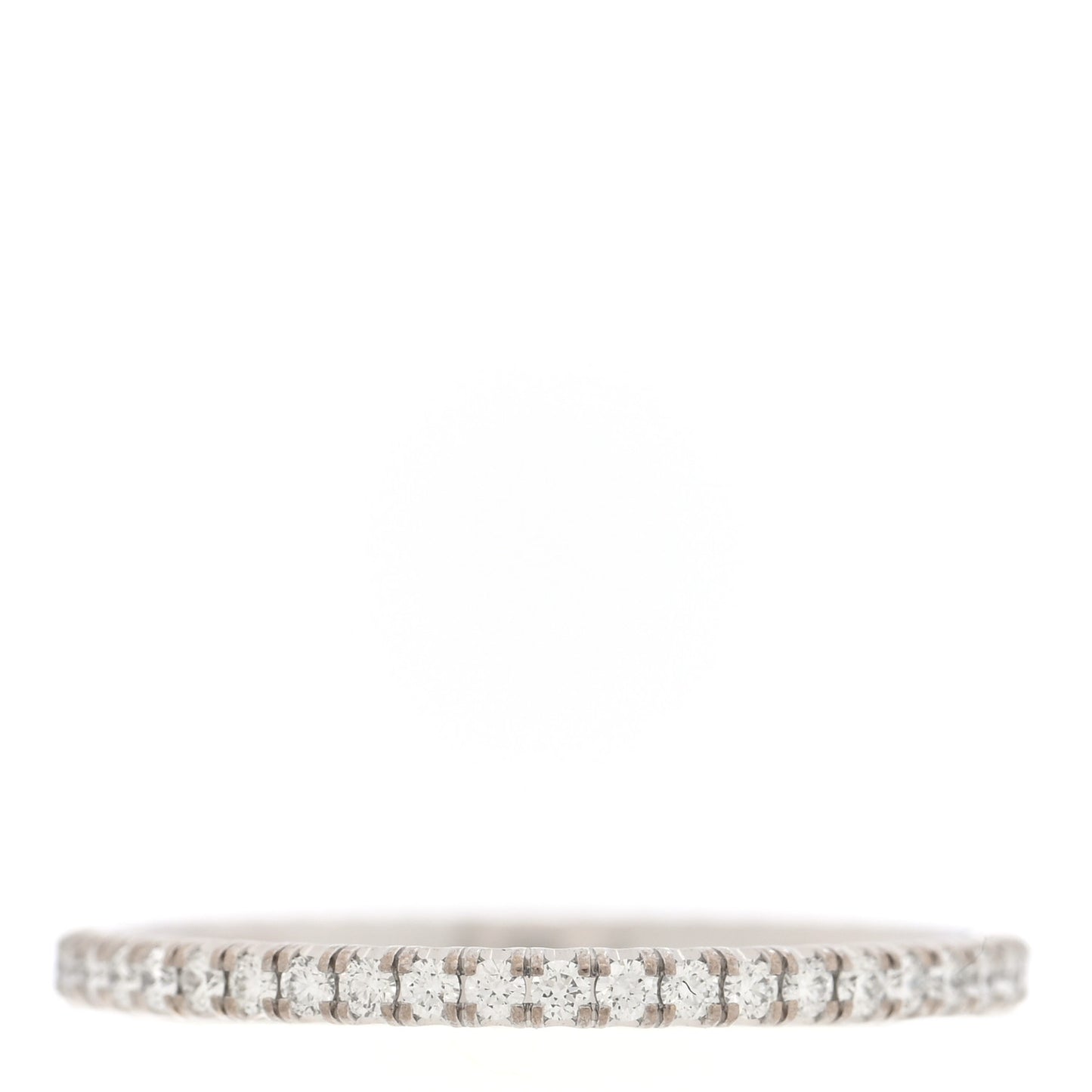 18K White Gold Diamond 1.5mm Étincelle de Cartier Wedding Band Ring 49 5