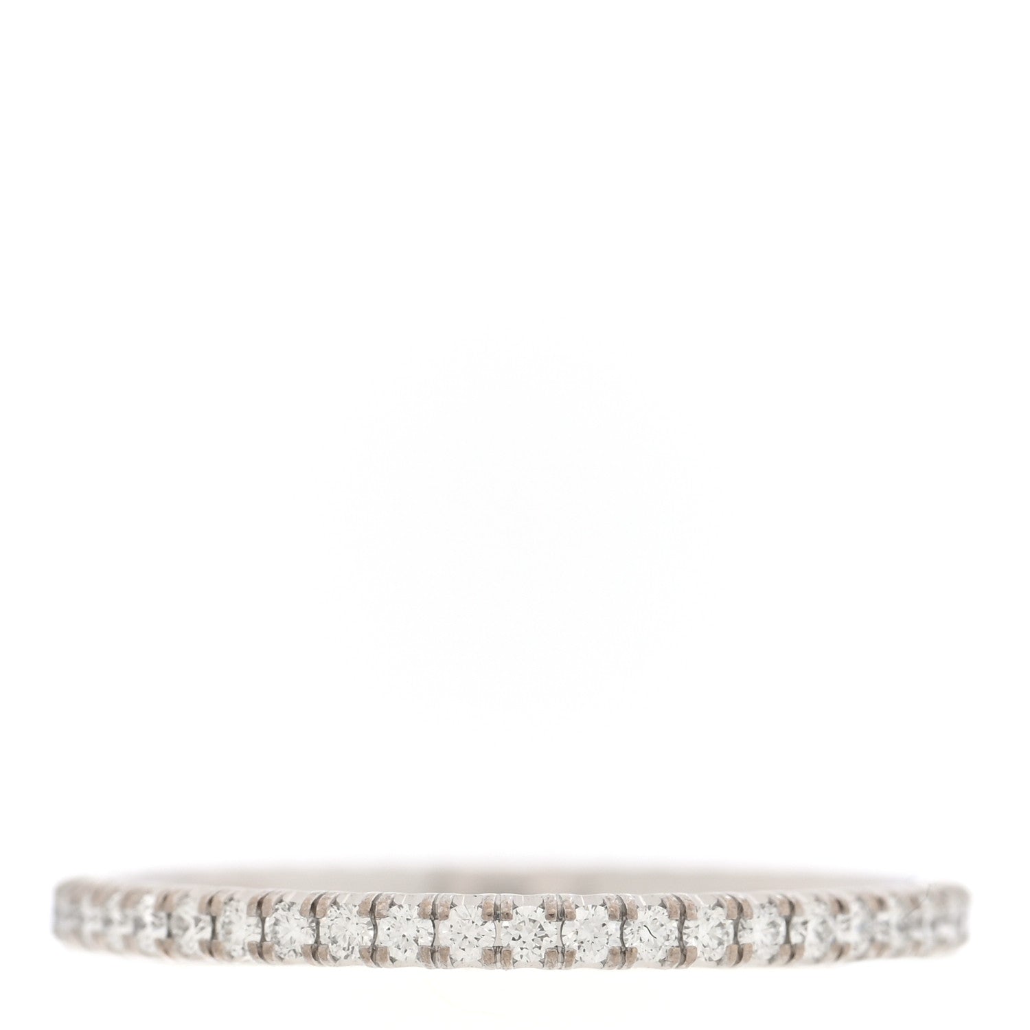 Cartier 18K White Gold Diamond 1.5mm Étincelle de Cartier Wedding Band Ring 49 5 1 of 5
