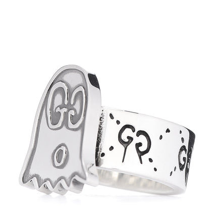 Gucci Sterling Silver GucciGhost Ghost Ring 54 6.75 3 of 6
