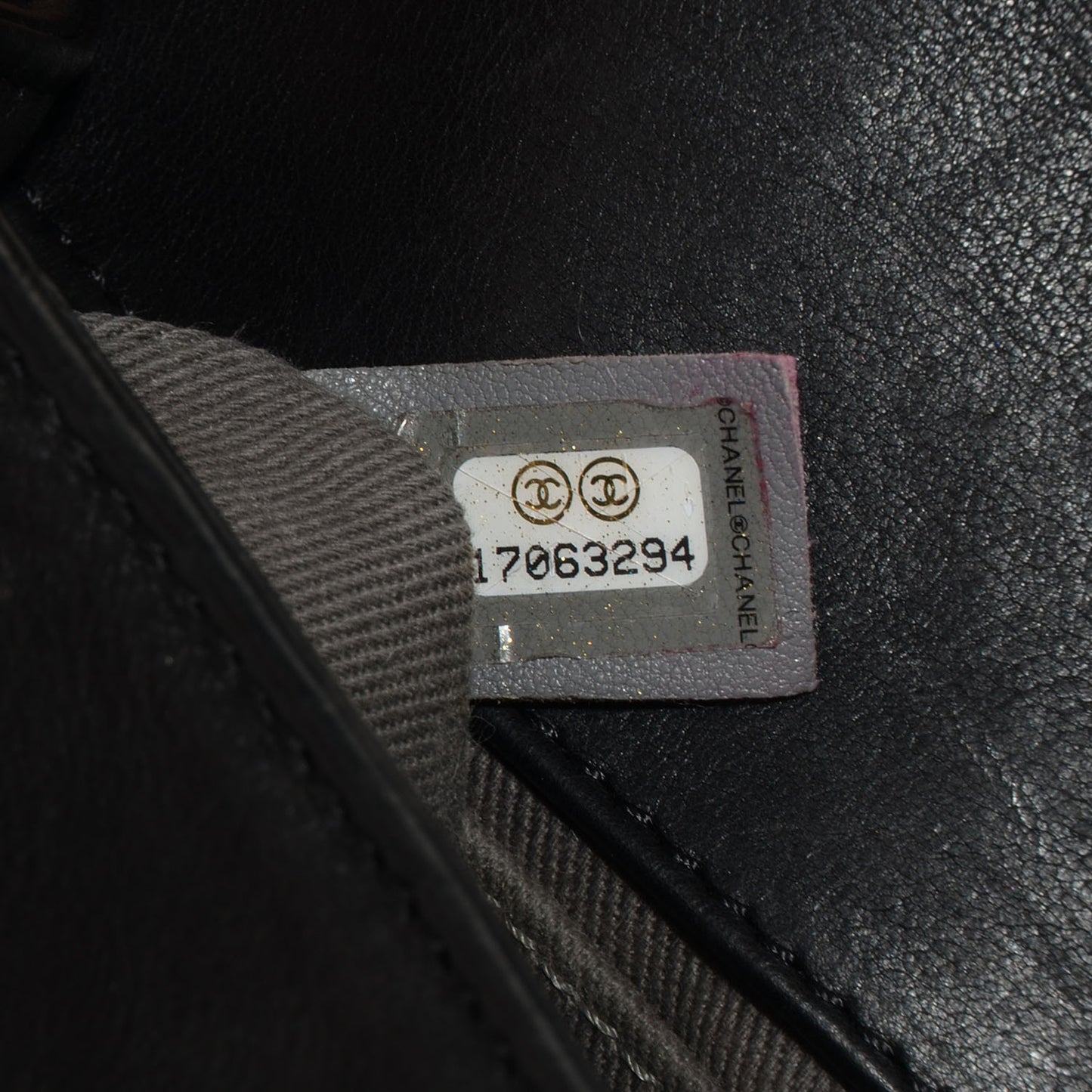 Calfskin Embossed Crystal Small Boy Flap Black