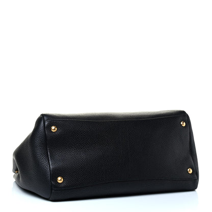 Prada Vitello Daino Tote Black 3 of 4