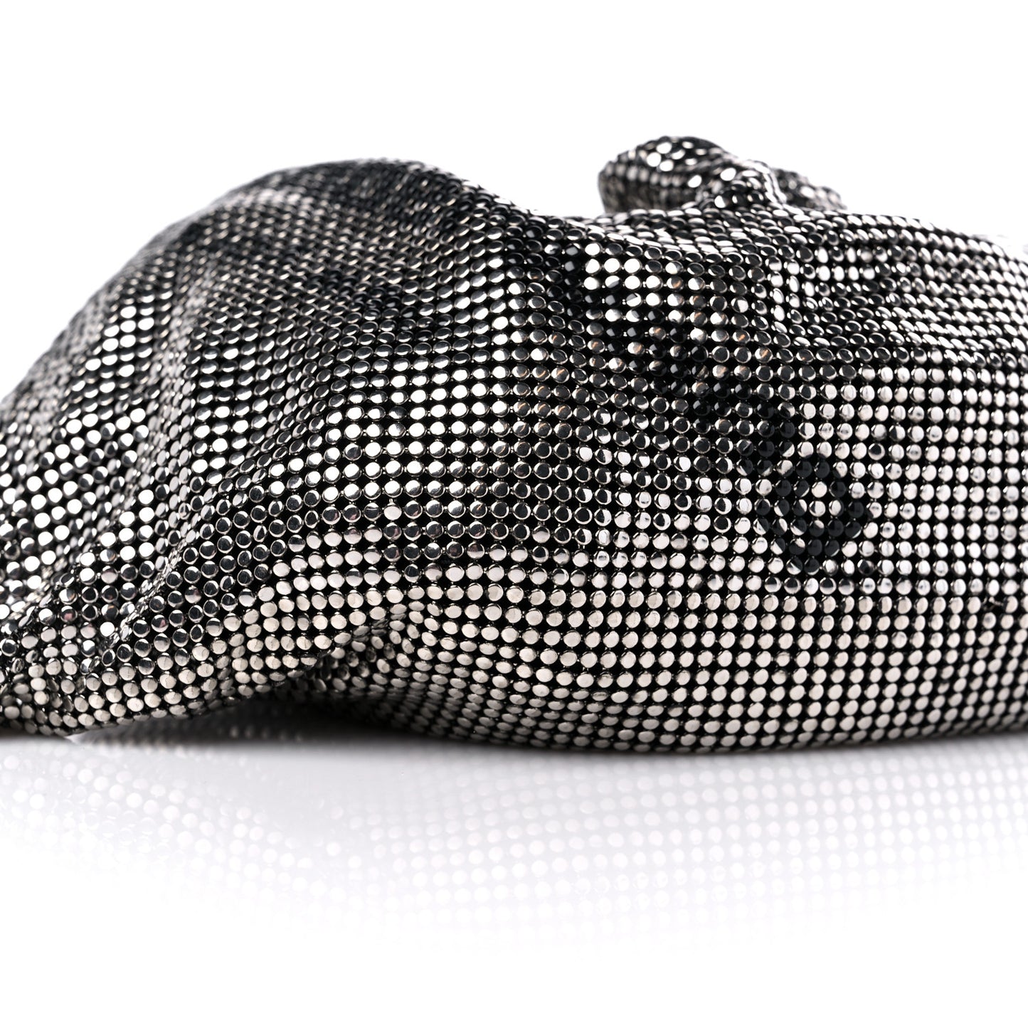 Chain Mesh Hobo Bag Silver Black