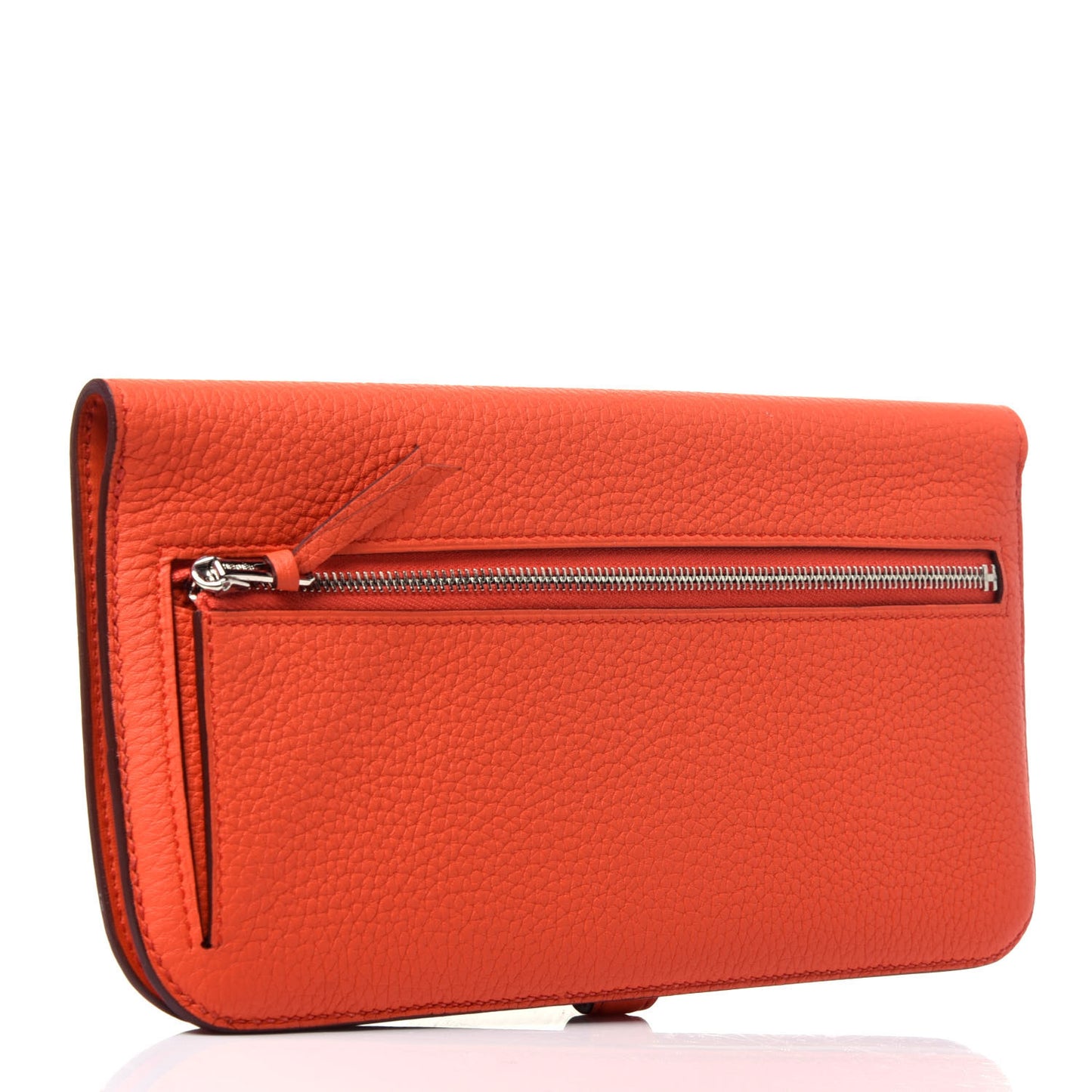 Togo Dogon Recto Verso Wallet Orange Poppy Rose Candy