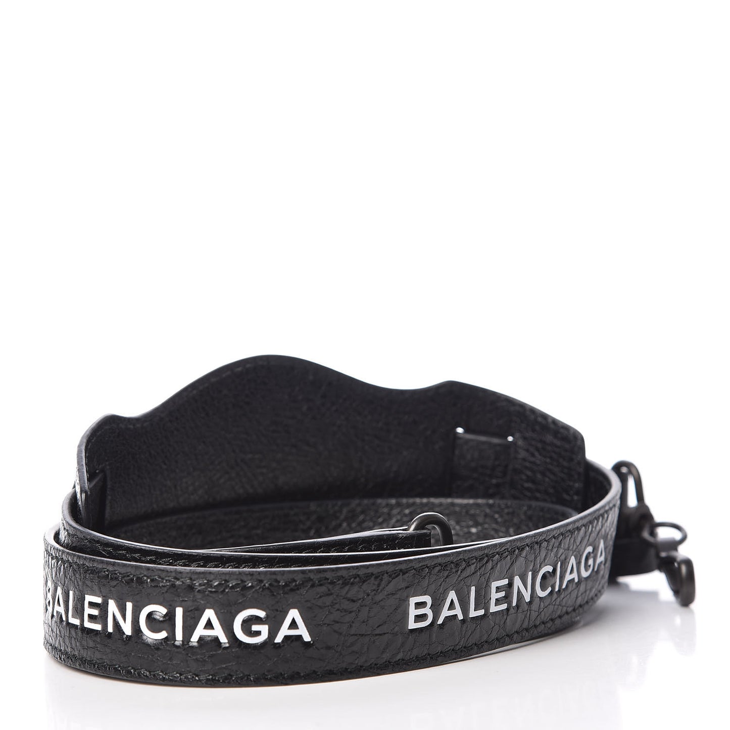 Agneau Classic Hardware Logo Shoulder Strap Black
