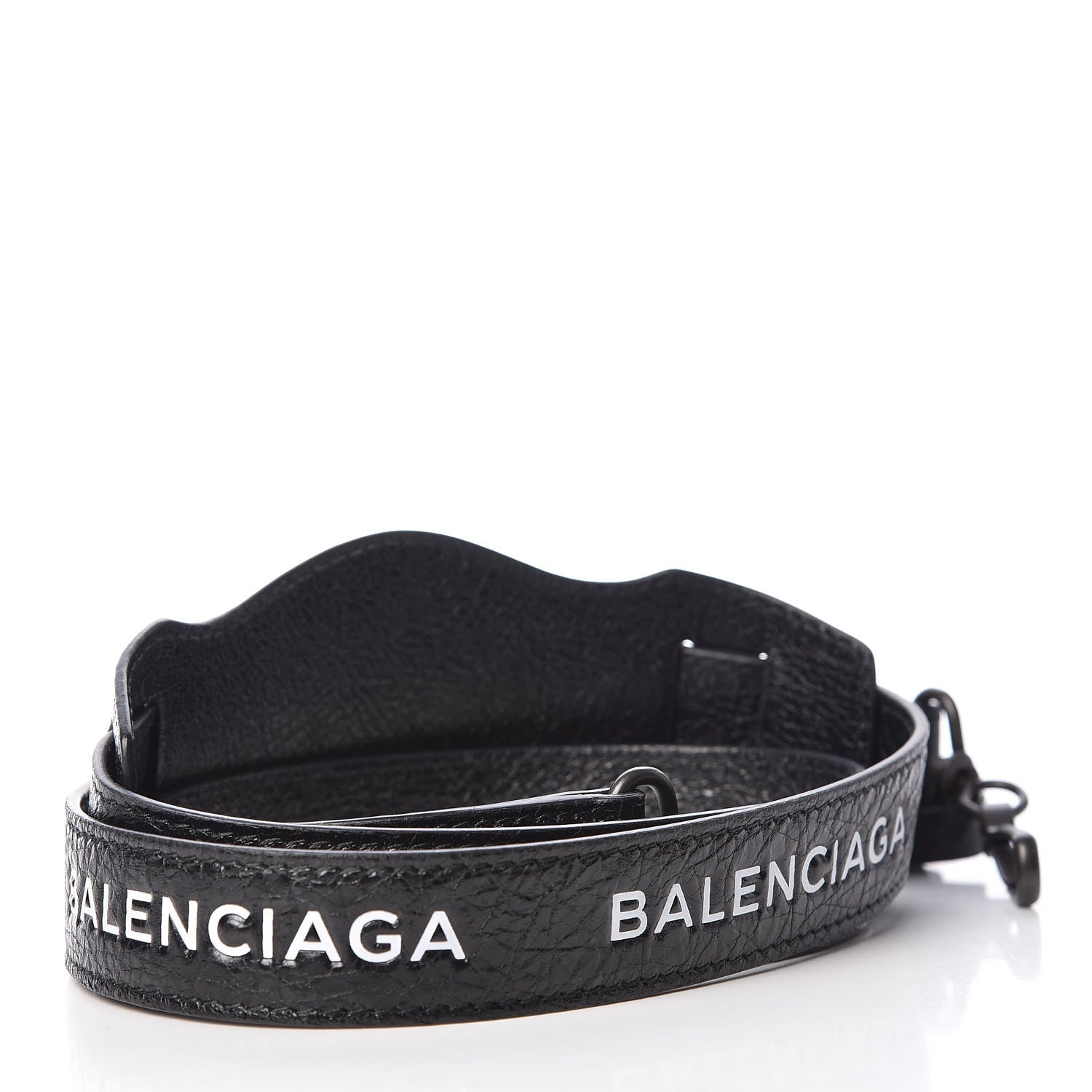 Balenciaga Agneau Classic Hardware Logo Shoulder Strap Black 2 of 5