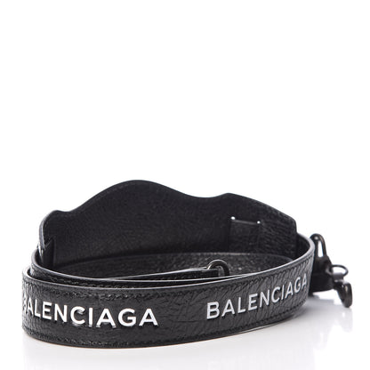 Balenciaga Agneau Classic Hardware Logo Shoulder Strap Black 2 of 5